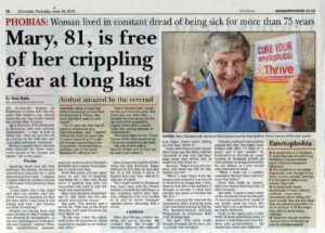 Mary overcomes her fear of being sick and makes national news! Mary Overcomes Vomit Phobia